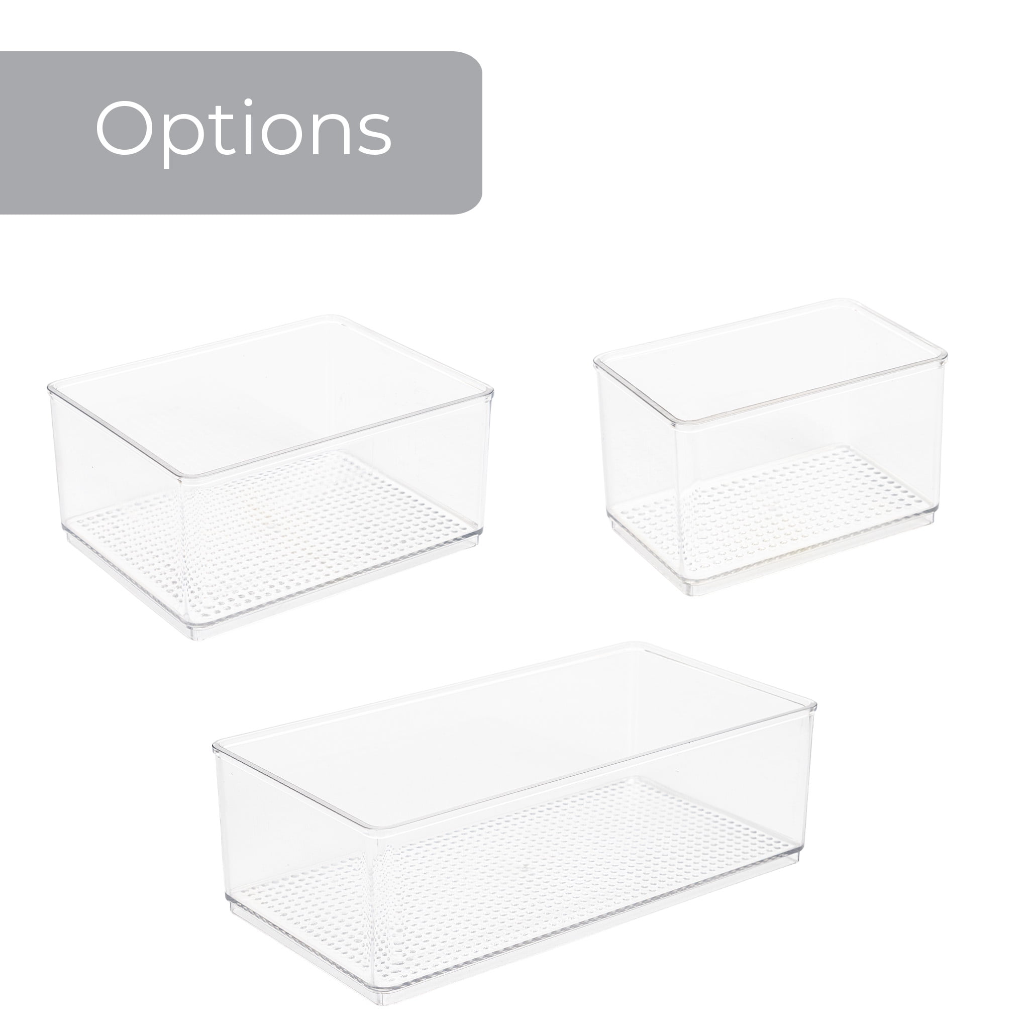 Mainstays Medium Clear Plastic Organizer Bin for Bathroom Storage