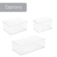 thumbnail image 2 of Mainstays Medium Clear Plastic Organizer Bin for Bathroom Storage, 2 of 8