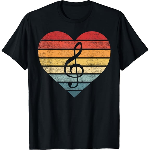 t-shirt Music Teacher Gifts Retro Sunset Note Music School Musician T-Shirt mens t shirt,black,women,funny,misfits,men,journey