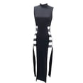 thumbnail image 4 of Douhoow Women Studded Diamond High Split Dress Night Club Long Dresses, 4 of 6