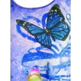 thumbnail image 4 of Talla grande Mariposa Ombre Impresión HANKY HEM TUNIC TUNE Rosegal Camisetas tallas grandes, 4 of 5
