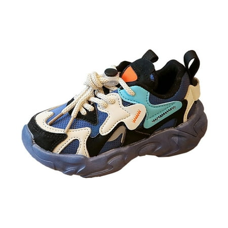 

Rrunsv Non Slip Shoes for Girls Children Girls Princess Soft-Bottomed Running Anti Slip Sneakers Memory Foam Fashion Shoes Blue 2.5-3 Years