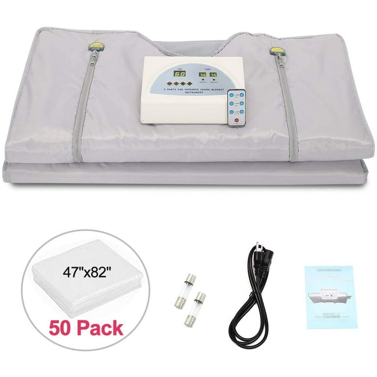 ABORON Portable Infrared Sauna Blanket Digital Far Infrared Heat Sauna Blanket 2 Zone Personal Sauna for Relaxation at Home Upgraded Zipper Version Walmart