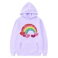 thumbnail image 5 of SGFCWSX Girls Oversized Heart Print Hoodie, Kids Soft Pullover Fahion with Pocket Sweatshirt for Daily Casual Wear Purple Size 9-10 Years, 5 of 6