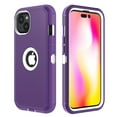 thumbnail image 3 of Xhy iPhone 14 Plus Case with Screen Protector Military Grade Heavy Duty Protection 3 in 1 Shockproof Armor Rugged Durable Detachable for iPhone 14 Plus 6.7 inch 2022 Phone - Purple+White, 3 of 6