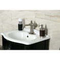 thumbnail image 4 of Kingston Brass KSD3548CG Fuller One-Handle Single-Hole Bathroom Faucet with Deck Plate and Push Pop-Up Drain, Brushed Nickel, 4 of 7