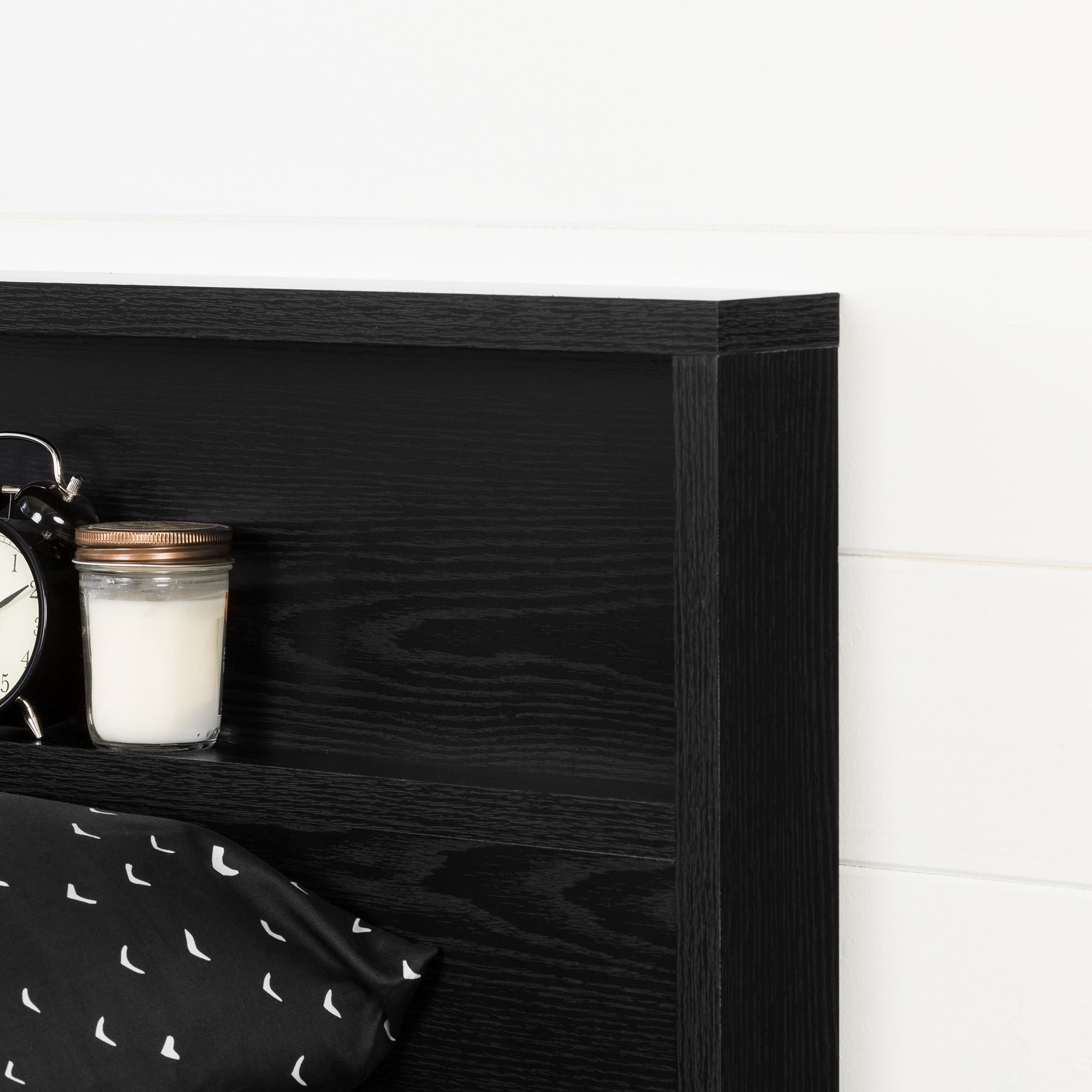 South Shore Holland Full/Queen Headboard (54''/60''), Black Oak