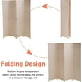 NiamVelo 4Panel Freestanding Bamboo Room Divider, Stand Alone Privacy