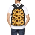thumbnail image 4 of Fuzoiu Artistic Zebra Print Sunflower Print Large Capacity Backpack,Travel Backpack,Laptop Bag,College School Rucksack Bag,for School, Travel & Outdoor Activities, 4 of 6