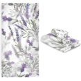 thumbnail image 7 of Coolnut Purple Lavender Towel Set of 3 with Bath Towel, Hand Towel and Wash Cloth, Soft, Quick Drying and Comfortable Winter Towels for Bathroom Kitchen Home Travel Hotel Gym Washcloth Gift, 7 of 7
