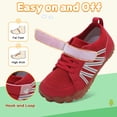 thumbnail image 5 of Barerun Kids Shoes Girls Boys Breathable Sneakers Flats,Wide,Anti-Slip,Anti-collision Toe Cap,Red,2 Big Kid, 5 of 9