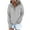 Gray, variant on LEAVINGSUO Sweatshirt for Women Long Sleeve,Women's Oversized Sweatshirts Long Sleeve Button Fashion Trendy Sweatshirt Jackets Hooded Cute Comfy Clothes with Cover Finger