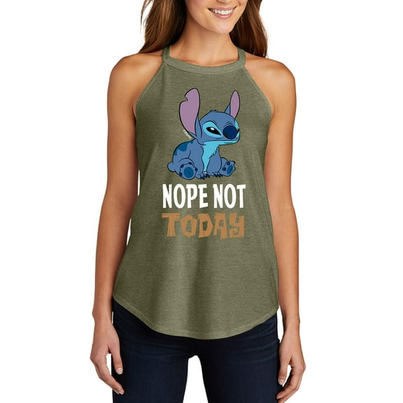 Lilo & Stitch - Stitch Nope Not Today - Juniors High Neck Tank Top