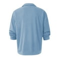 thumbnail image 4 of Mens Knit Shirts Casual Long Sleeve Classic Shirts Button Down Golf Shirts Light Blue XXL, 4 of 5