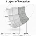 thumbnail image 3 of [Pack of 50] Single Use Disposable Face Mask, Effective Filtration, Bulk Pack 3-Ply Masks Facial Cover with Elastic Earloops For Home, Office, School, and Outdoors, 3 of 5