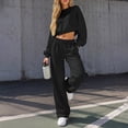 thumbnail image 4 of Admvng Travel Outfits for Women 2 Piece Sets Fall and Winter Casual Long Sleeved Sweater Trousers Two-piece Suit, Size S-2XL, 4 of 6