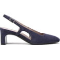thumbnail image 2 of Naturalizer Women's Carmen Slingback Pump Midnight Blue Suede 10W, 2 of 6