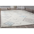 thumbnail image 6 of Soleil BR15K Native Turquoise Tribal Moroccan gray Area Rug, 8'9"x12', 6 of 9