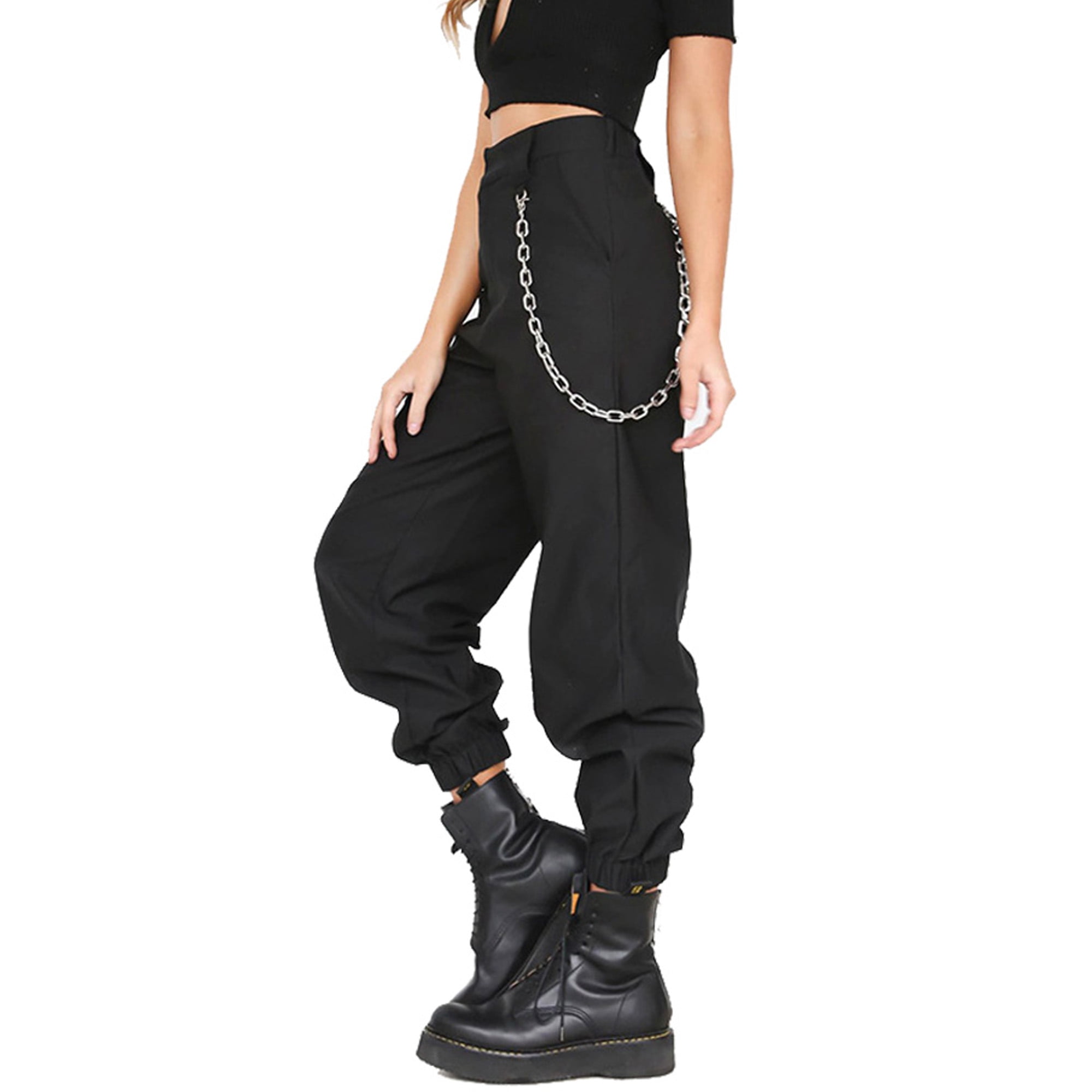 cargo pants with chain womens