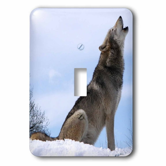 3dRose, The Wolf Howling, single toggle switch