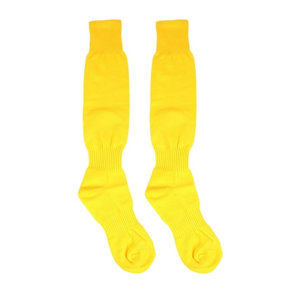 Zehuanyu 1 Pair of Solid Color Sports Stockings Football Socks Knee High Socks Sports Tube Socks Yellow (Free Size)