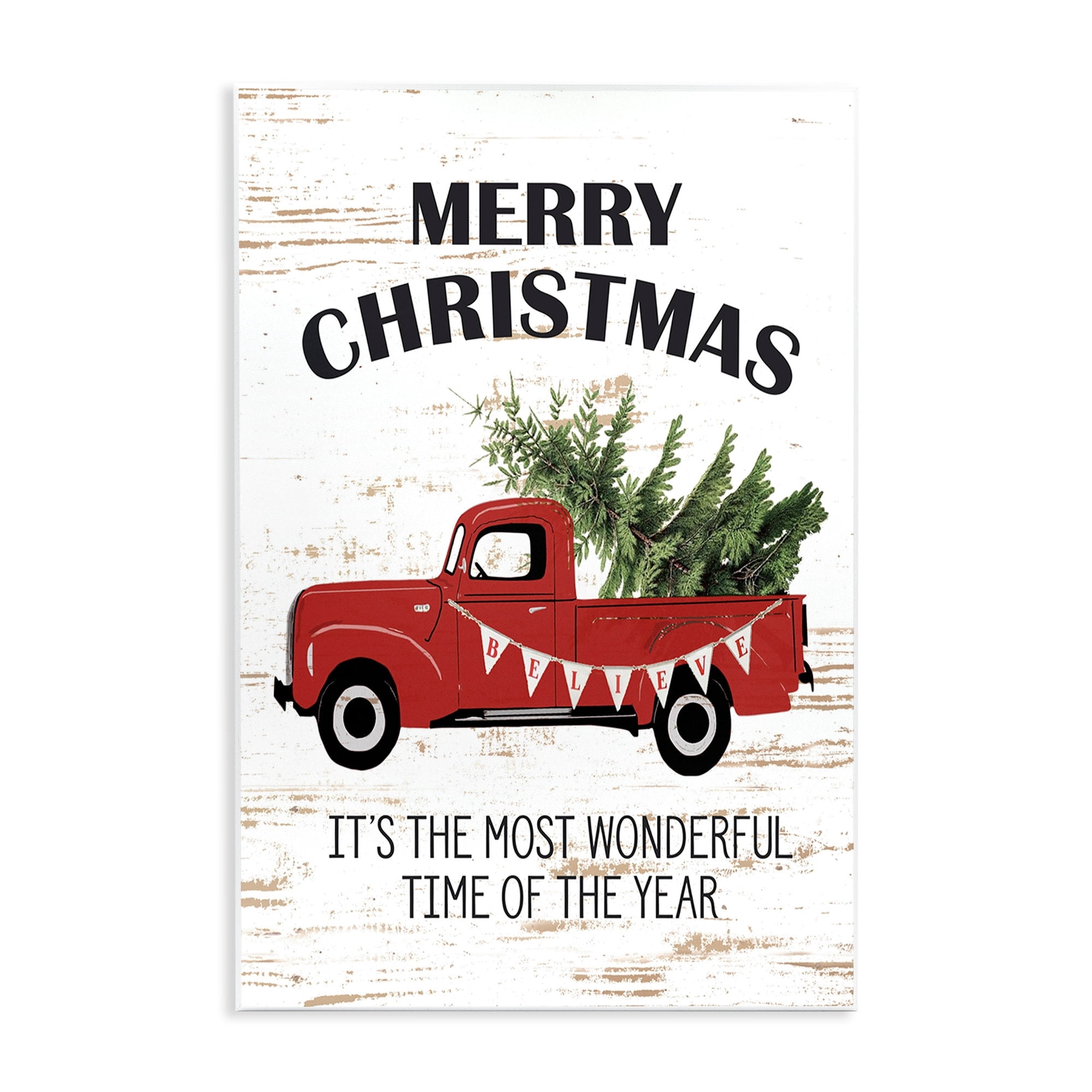 Stupell Christmas Most Wonderful Vintage Wall Plaque Art 10 x 15