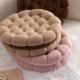 thumbnail image 3 of Cojín redondo decorativo con forma de galleta de 14 pulgadas, cómodo, divertido, bonito cojín circular para asiento, cojín para suelo para sofá, silla, cama, coche (Beige), 3 of 5