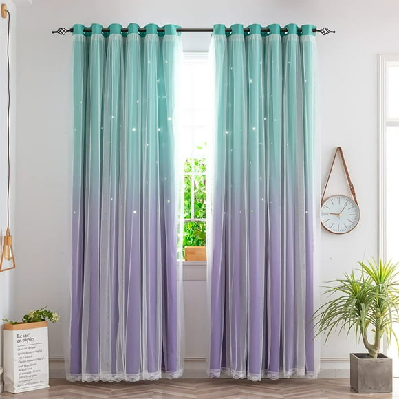 Cortinas Yancorp para dormitorio infantil de niña princesa 160x85 cm