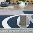 thumbnail image 6 of Washable Area Rug 2x10 Abstract Circles Non Slip Contemporary Soft Low Pile Accent Rug for Indoor Living Dining Room, Navy, 6 of 7