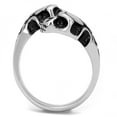 thumbnail image 2 of High polished (no plating) Stainless Steel Ring with Epoxy in Jet for Women Jet Stone Color Style TK3276 Size 11, 2 of 3