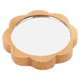 thumbnail image 1 of Fashion Round Wooden Frame Glass Makeup Mirror for Women, 1 of 4