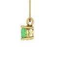 thumbnail image 3 of 1.0 ct Brilliant Round Cut Solitaire Green Diamond 14k Yellow Solid Gold Everyday Affordable Designer Necklace Pendant with 16" Chain, 3 of 7