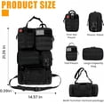 thumbnail image 5 of Tactical Car Seat Back Organizer, Upgrade Tactical Vehicle Panel Organizer with 5 Detachable Molle Pouch, Universal fits for Most of Vehicle Black, 5 of 5