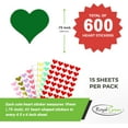 thumbnail image 3 of Royal Green 19MM Shiny Heart Stickers Embellishments 3/4 inch Rose Gold Metallic Hearts Stickers - 600 Pack, 3 of 7
