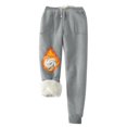 thumbnail image 5 of GA WEIHUA Winter Warm Sweatpant Women Thick Sherpa Fleece Lined Sweatpants Casual Baggy Cinch Bottom Pants Outdoor Athletic Thick Pant(Gray,M), 5 of 7