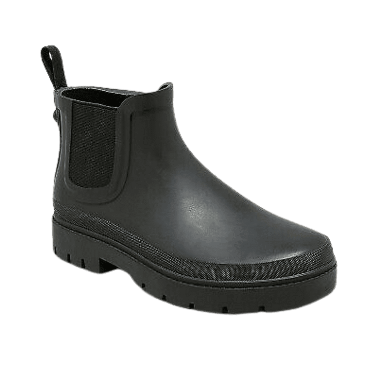 UNIVERSAL THREAD Women s Kaden Rubber Double Gore Rain Boots Black
