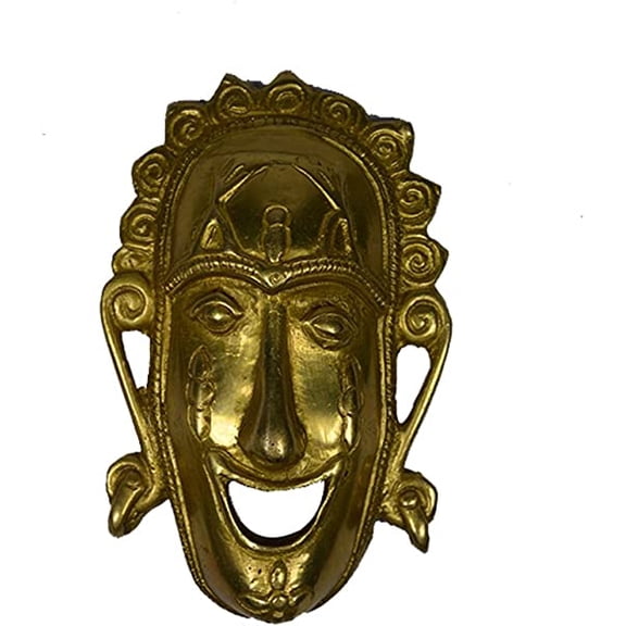 Royal Handicrafts Brass Tribal Face Wall Hanging
