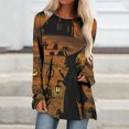 thumbnail image 1 of Costumes d'Halloween pour Femmes 2023 en Liquidation T-Shirt à Col Rond Oversize pour Femmes T T-Shirts à Imprimé d'Halloween T-Shirt à Manches Courtes Blouse Hauts, 1 of 5