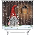 thumbnail image 3 of Gnome Christmas Shower Curtain for Bathroom, Rustic Christmas Farmhouse Shower Curtain, Vintage Xmas Shower Curtain for Living Room (Q9), 3 of 6