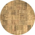 thumbnail image 1 of Ahgly Company Indoor Round Patchwork Brown Transitional Area Rugs, 6' Round, 1 of 4