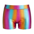 thumbnail image 3 of FRSASU Girl's Shiny Elastic Waistband Hip Hop Dance Shorts Gymnastics Hot Pants for Jazz Dance Festival Performance Shorts Multicolor, 3 of 5