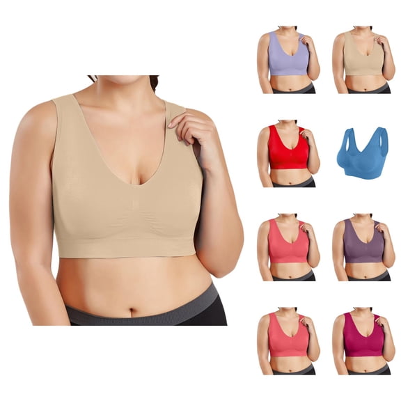 Sports Bras for Women Plus Size Seamless Sleep Exercise Running Yoga Gym Athletic Bralettes Workout Bra
