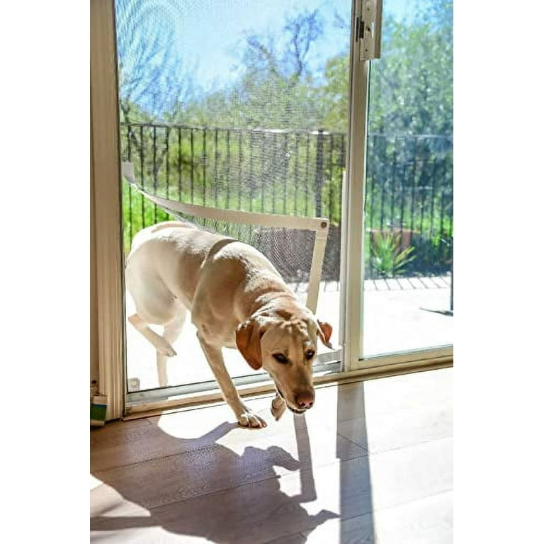 Custom Sliding Door Pet Door Screen Kit For Existing Patio Screen Doors Pet Friendly Entrance for Dogs Cats Kit Only Does Not Include Screen Plus Extra White Tape