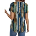 thumbnail image 3 of MOSHU Deep V Neck Womens Tops Curved Hem Shirts for Women Fashion Trendy Blouses Casual Loose Fit Tees Tops, 3 of 8