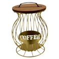 thumbnail image 3 of Organizador de cápsulas de café Cesta para cápsulas de café Barra de café de metal independiente Oro M, 3 of 9
