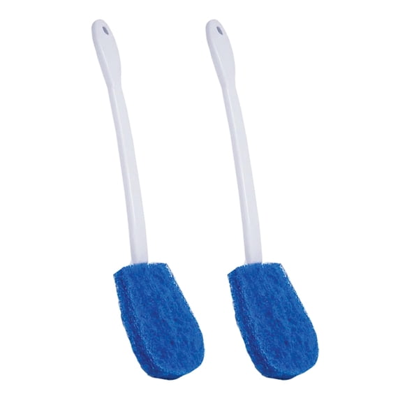 Cepillo para fregar bañeras e inodoros Lola con mango cómodo, paquete de 2