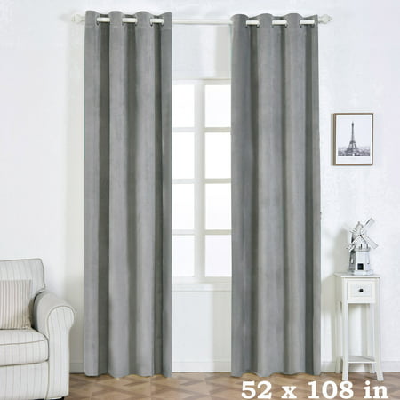 Balsacircle 52 X 108 Inch Soft Velvet Curtains Drapes Panels With Grommet Window Treatments Home Decorationsations