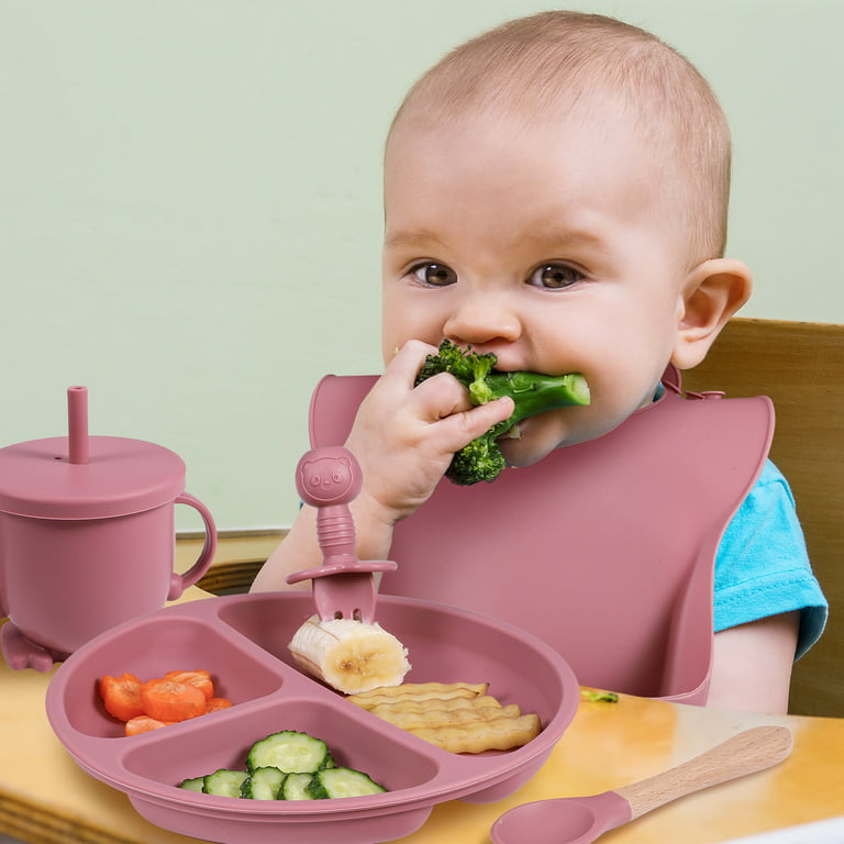 21 Pcs Silicone Baby Feeding Set Toddler Led Weaning Supplies