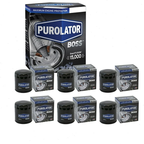 6 pc Purolator BOSS PBL14461 Engine Oil Filters for Oil Change Lubricant Filters