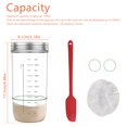 thumbnail image 2 of HLONK Sourdough Starter Jar with Lid Kit Wide Mouth Glass Sourdough Starter Container with Silicone Scraper Cloth Cover Reusable Sourdough Fermentation Jar for Sourdough Baking, 2 of 10